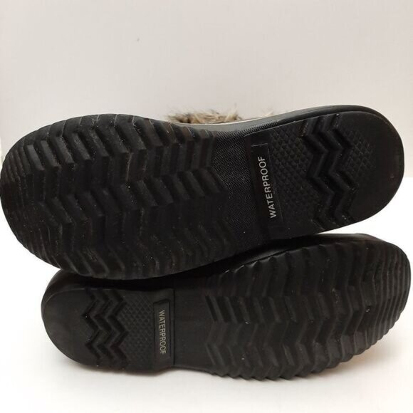 SOREL Joan of Arctic Snow Boots Suede Leather Grey & Black Sz 7 Flawed - Picture 15 of 16